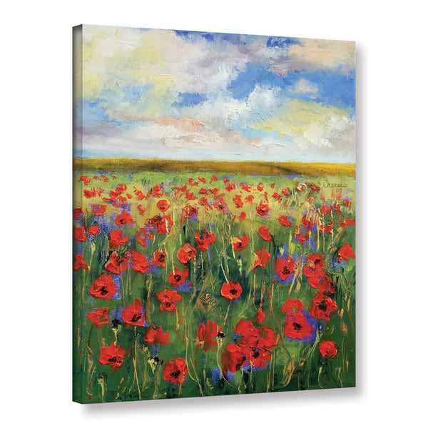 ArtWall 'Michael Creese's Poppies' Gallery Wrapped Canvas - - 11373538