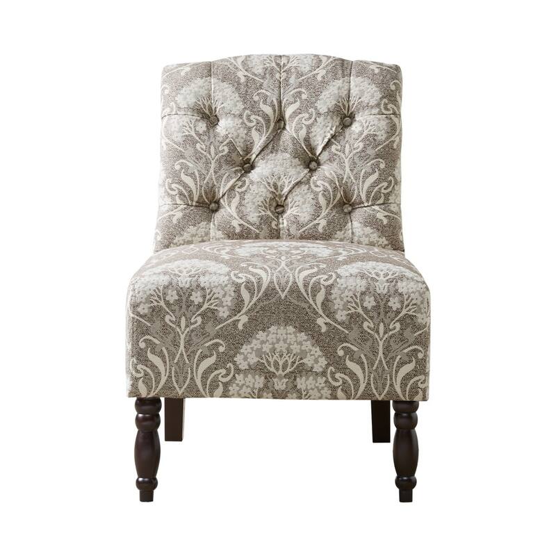 Madison Park Lina Taupe Tufted Armless Chair