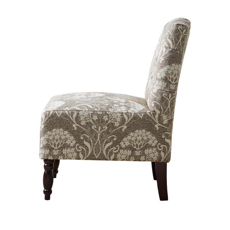 Madison Park Lina Taupe Tufted Armless Chair