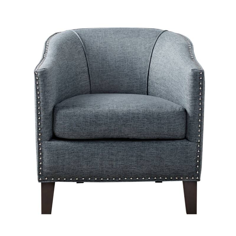 Madison Park Emery Slate Blue Barrel Arm Chair