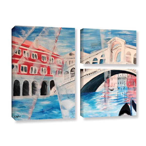 Artwall Marcus Martina Bleichner S Rialto Bridge 3 Piece Gallery Wrapped Canvas Flag Set On Sale Overstock 11375182