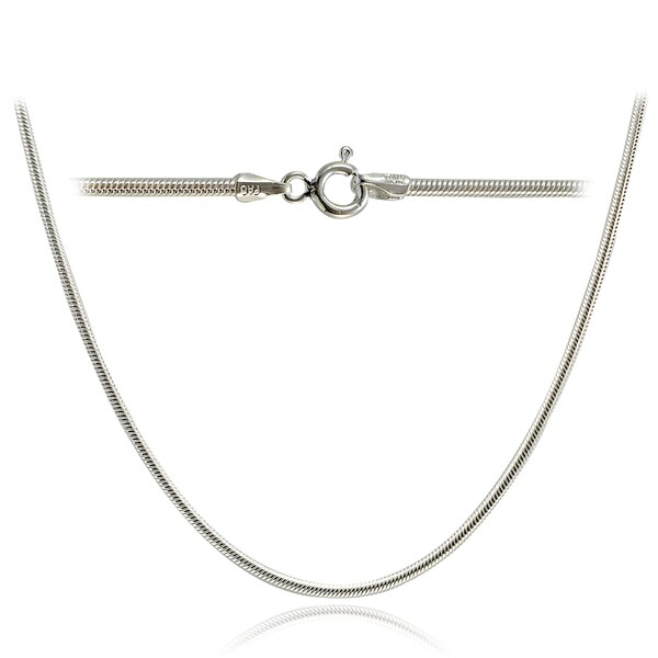 Mondevio High Polished 1.7mm Snake Chain Necklace in Lengths 16-30 Inches