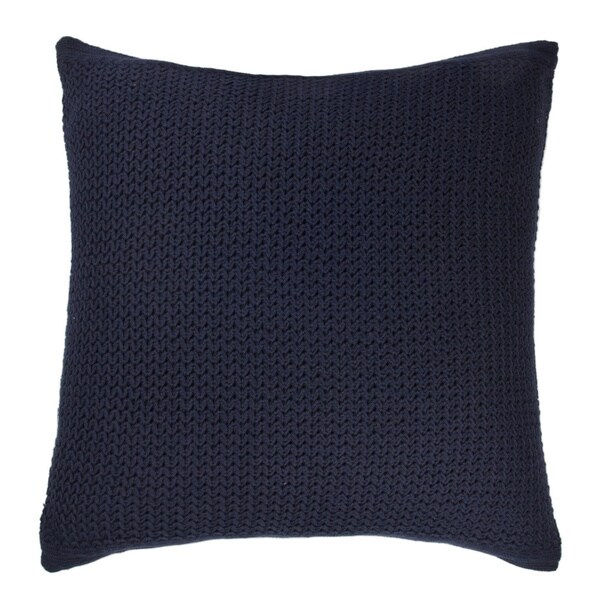 Cottage Home Drake Indigo Knitted 20 inch Throw PIllow. Opens flyout.