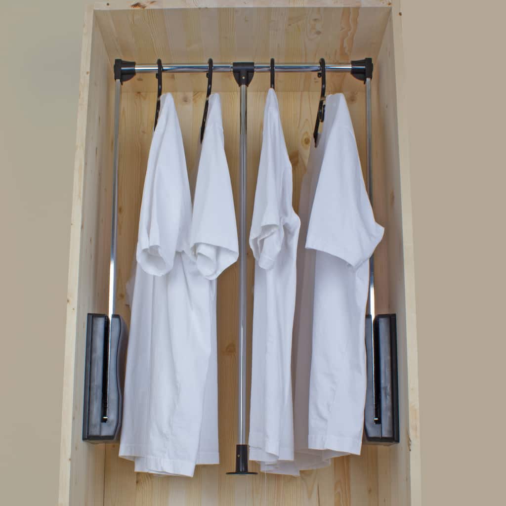 GlideRite Hardware Pull-Down Wardrobe Lift Closet Rod System