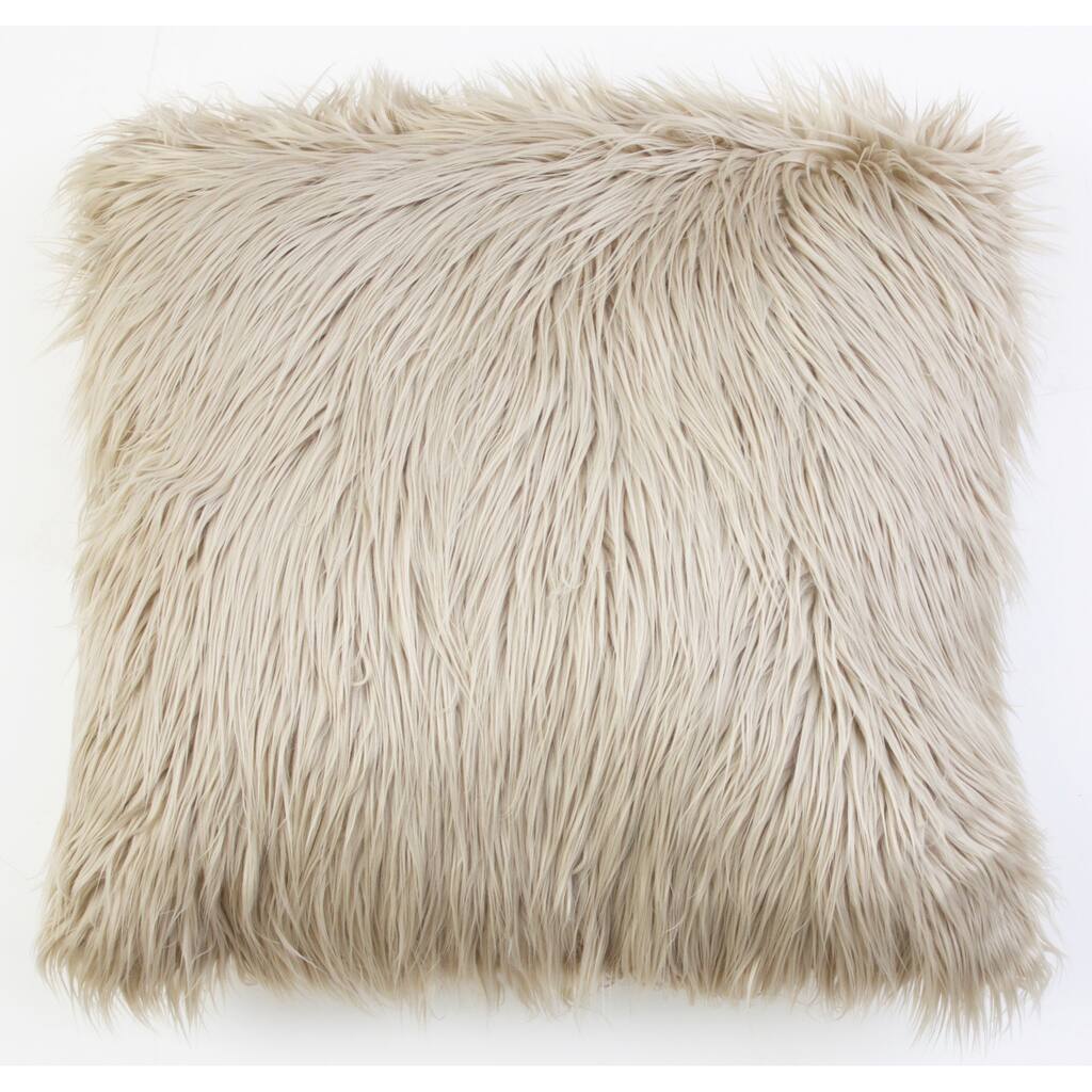 Thro by Marlo Lorenz Keller Faux Mongolian 26-inch Throw Pillow