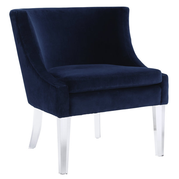 online cheap clearance sale Myra Blue Velvet Chair