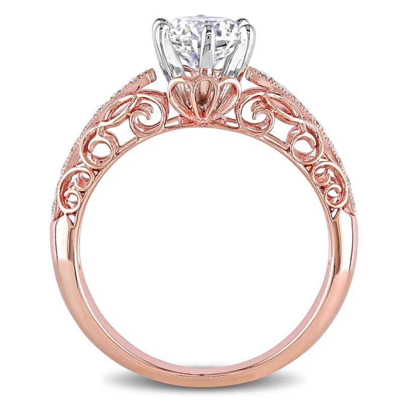 Miadora Signature Collection 14k Two-tone Gold 1 1/5ct TDW Certified Diamond Engagement Ring