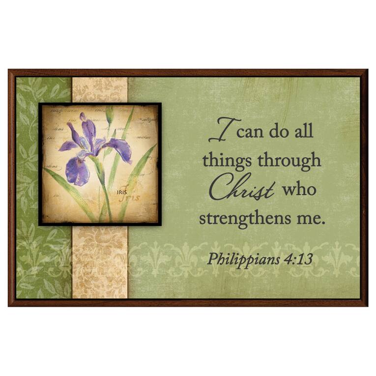 Dexsa I Can Do All Things Wood Plaque with Easel