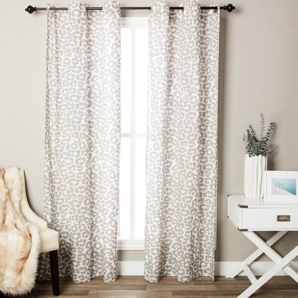 Andrew Charles Snow Leopard Collection Animal Print Cotton Curtain Panel - Overstock - 11382948 Andrew Charles Snow Leopard Collection Animal Print Cotton Curtain Panel - Overstock - 11382948