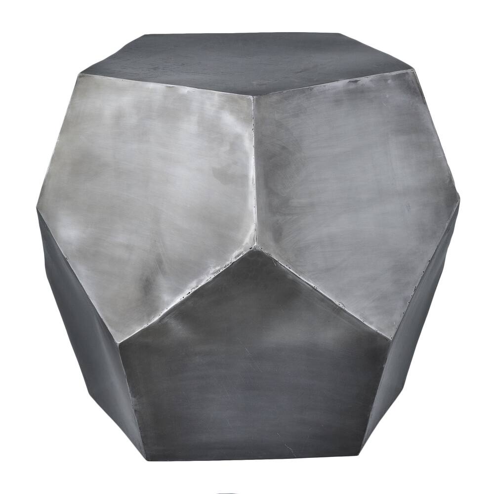 Diamond Decor Stool Zinc Antique