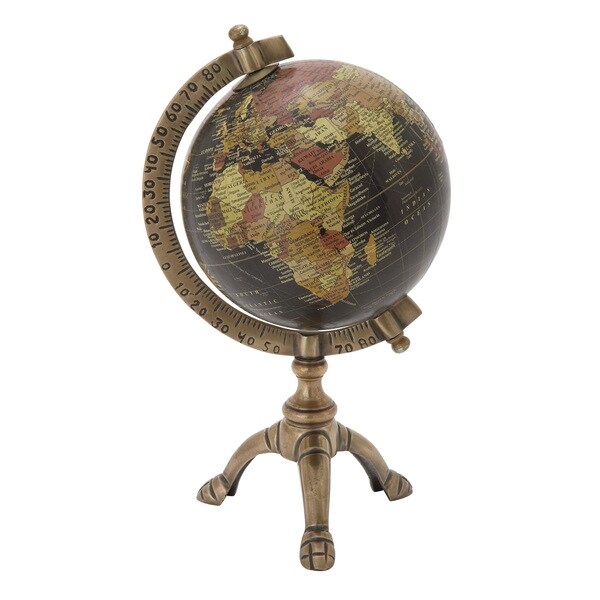 Copper Grove Lupinus Brass Globe With Metal Stand
