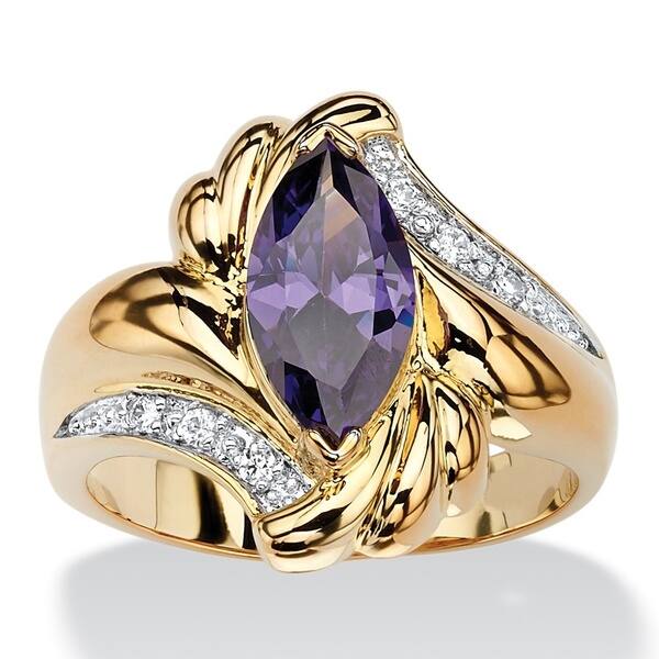 Purple Amethyst Princess AAA Cz Women's 14kt White Gold Filled Ring Sets Sz 6-10 Purple Amethyst Princess AAA Cz Women's 14kt White Gold Filled Ring Sets Sz 6-10