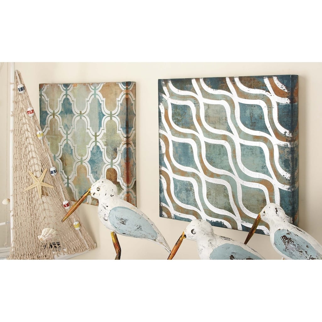 Canvas Art Set of 3 12-inch x 12-inch Accent Piece