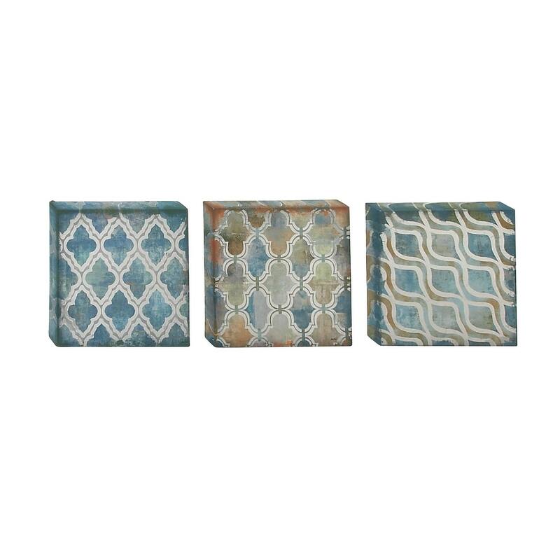 Canvas Art Set of 3 12-inch x 12-inch Accent Piece