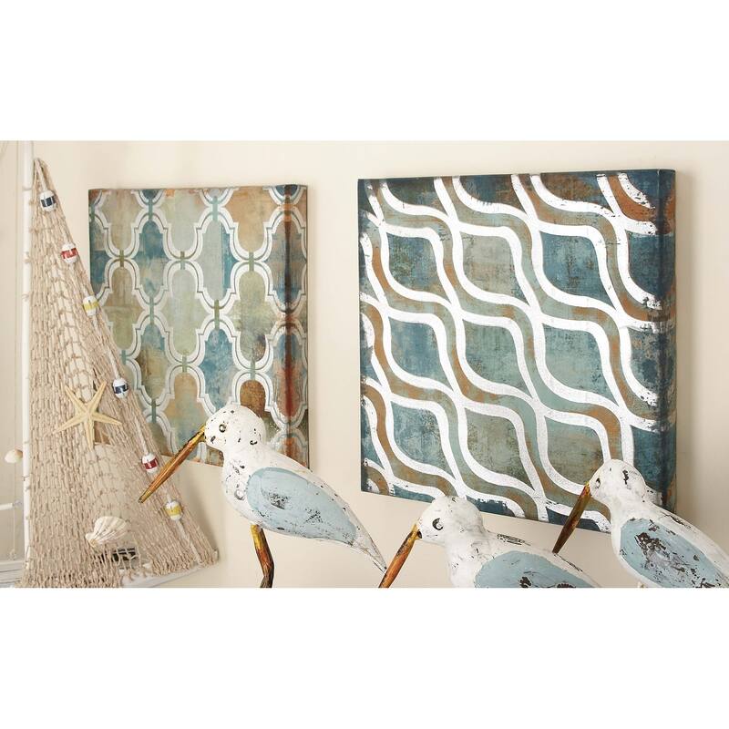 Canvas Art Set of 3 12-inch x 12-inch Accent Piece