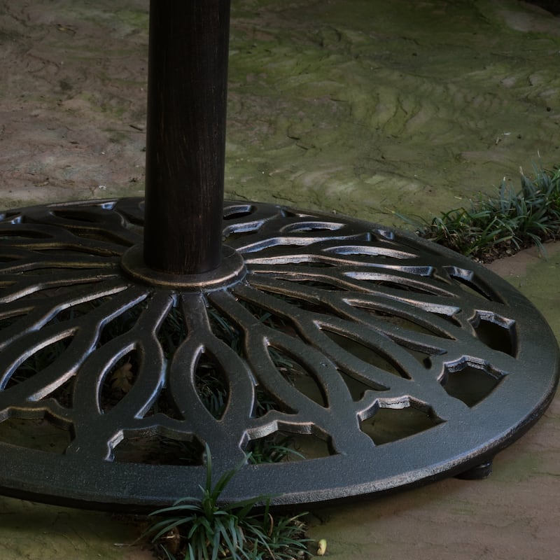 Santa Maria Outdoor Cast Aluminum Round Bar Table (ONLY) by Christopher Knight Home - 26.75"L x 26.75"W x 41.50"H