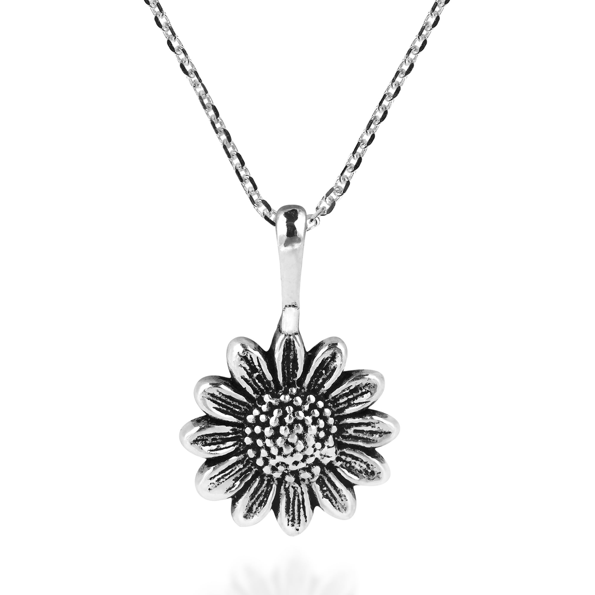 Rhodium-plated 925 Silver Floral Cross Pendant with 30 Necklace Jewels Obsession Cross Necklace