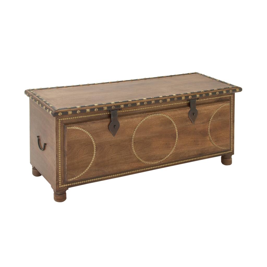 Wood Metal 51-inch x 22-inch Decorative Trunks