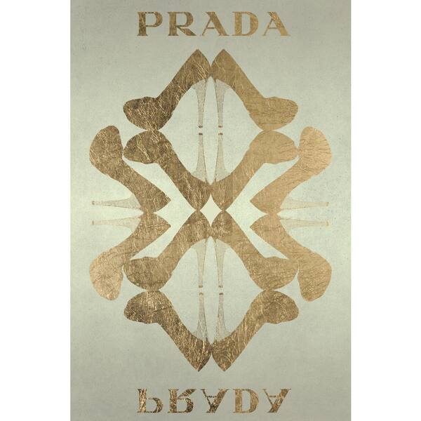 'Prada Gold' Modern Canvas Wall Art - Overstock - 11383847