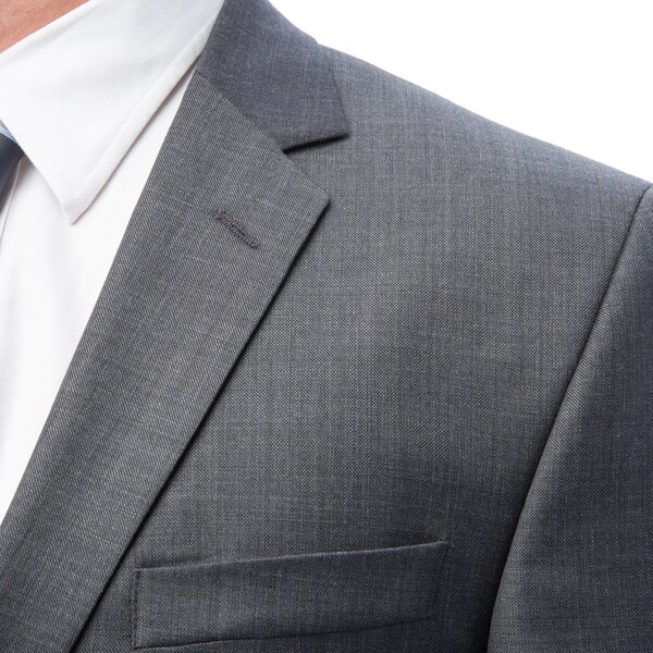 Kenneth Cole New York Mens Gray Solid Suit-Separate Jacket