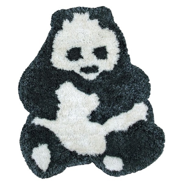 Rizzy Home Animal 'Bao Bao' Panda Bear Accent Rug (3' x 3'6) - 2' x 3'