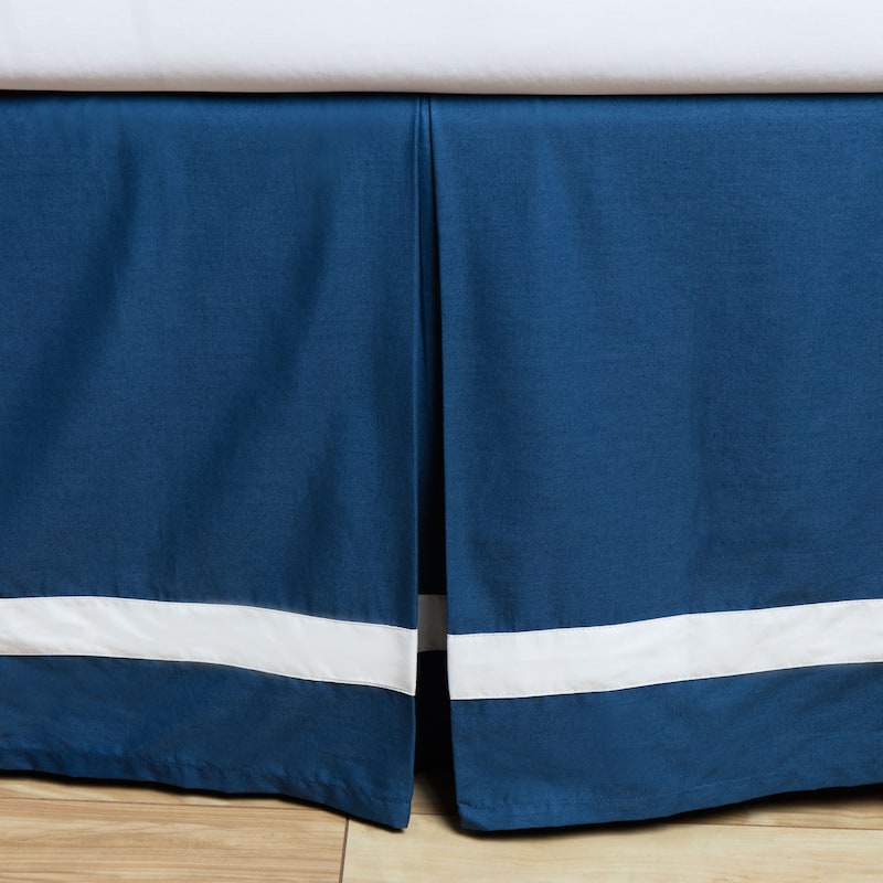 Andrew Charles Paisley Park Collection Indigo Cotton Bed Skirt