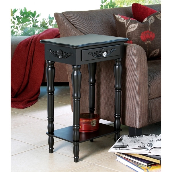 Shop Traditional Black Wooden Side Table - Free Shipping Today