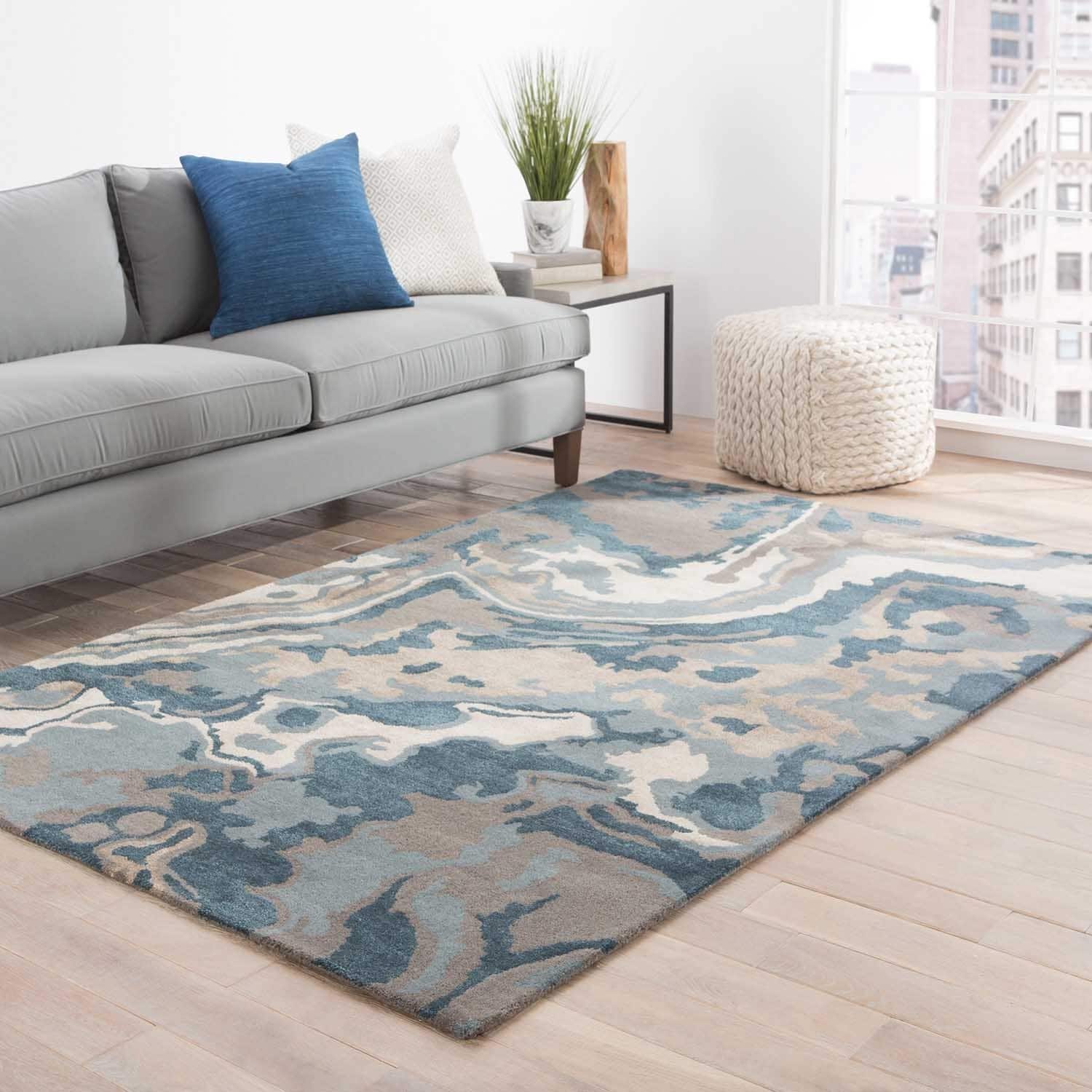 Shop Granite Handmade Abstract Gray/ Brown Area Rug (9' X 12') On