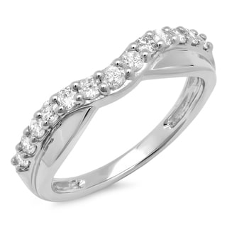 14k white gold 12ct tdw round diamond anniversary wedding band h i i1 - Wedding Band And Engagement Ring 14k white gold 12ct tdw round diamond anniversary wedding band h i i1 - Wedding Band And Engagement Ring