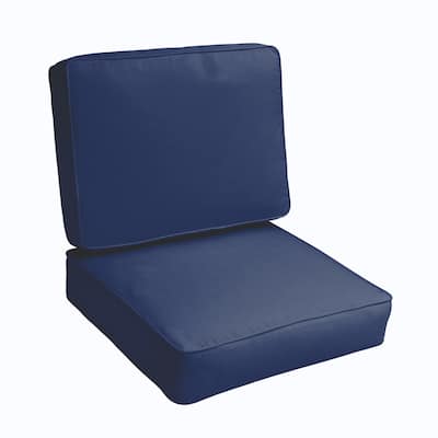 Sorra Home Sloane Marine 23.5-inch Indoor/ Outdoor Corded Chair Cushion Set
