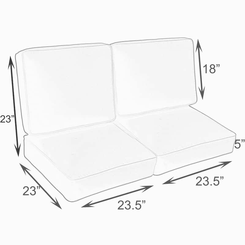 Sorra Home Sloane Marine 47-inch Indoor/ Outdoor Corded Loveseat Cushion Set