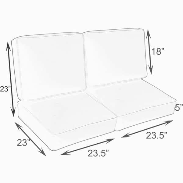 Sloane Ivory 47-inch Indoor/ Outdoor Corded Loveseat Cushion Set