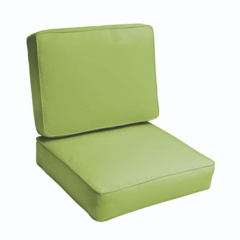 Sorra Home Sloane Apple Green 23.5-inch Indoor/ Outdoor Corded Chair Cushion Set