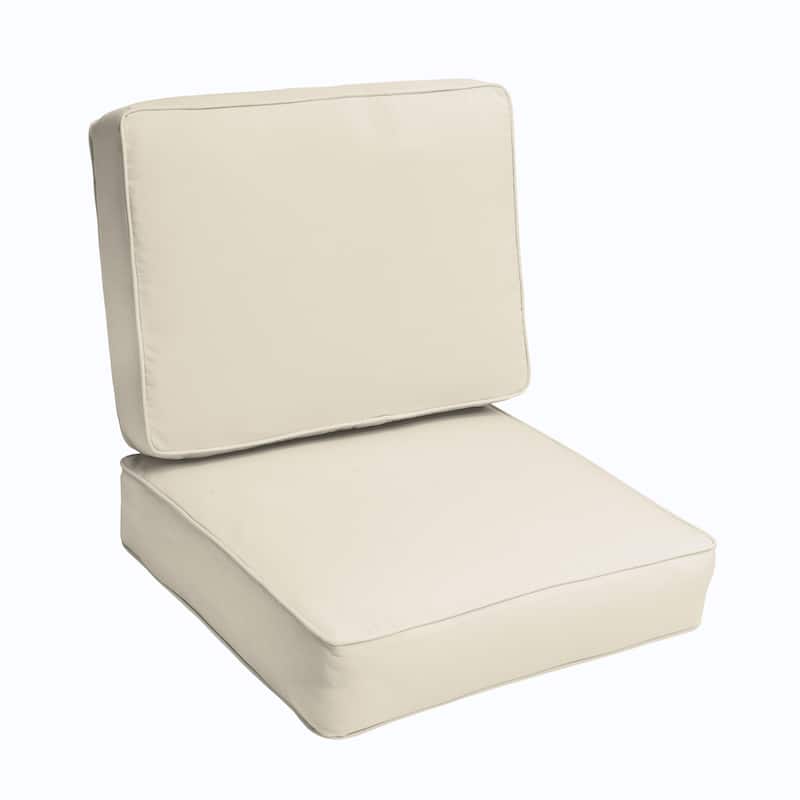 Sorra Home Sloane Ivory 23.5-inch Indoor/ Outdoor Corded Chair Cushion Set
