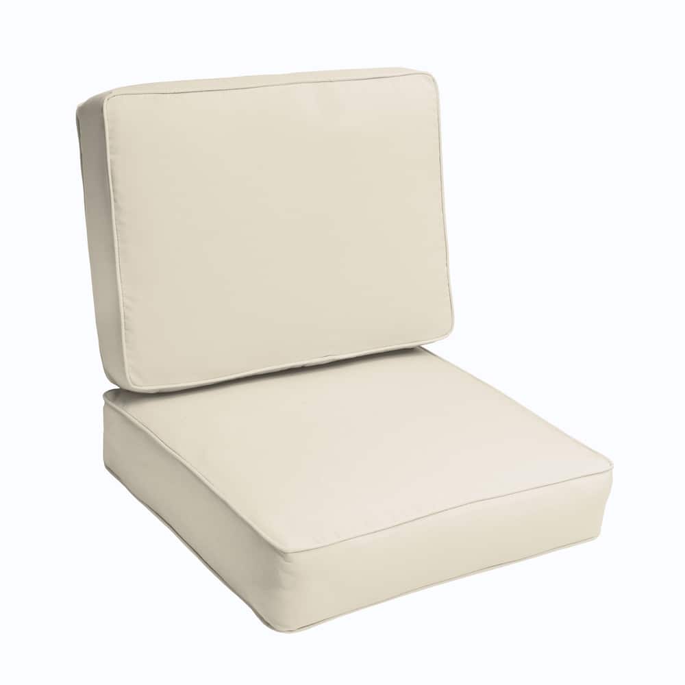 Sorra Home Sloane Ivory 23.5-inch Indoor/ Outdoor Corded Chair Cushion Set