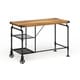 preview thumbnail 7 of 15, Furniture of America Wini Urban Black 47-inch Metal Desk with Wheels