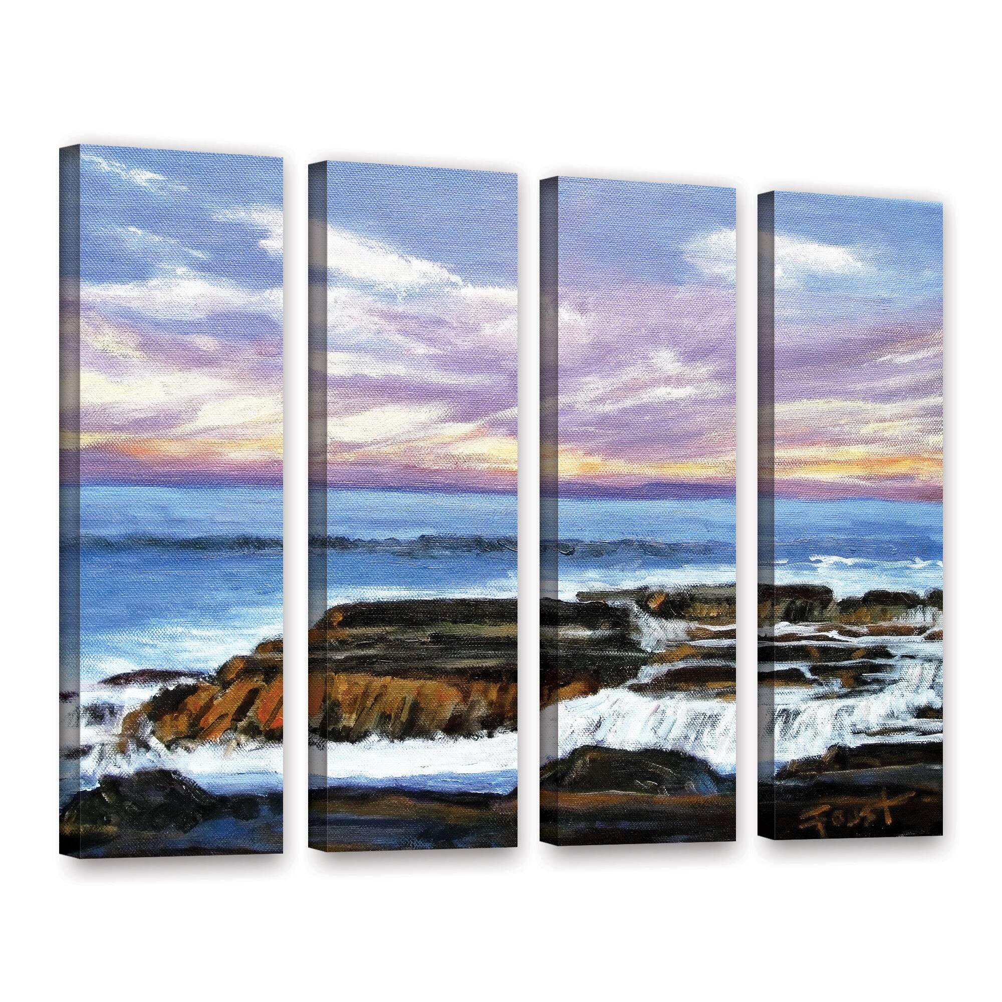 ArtWall 'Gene Foust's Rolling Water' 4-piece Gallery Wrapped Canvas Set ...