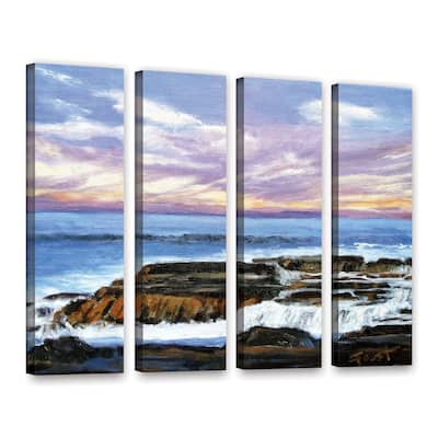 ArtWall 'Gene Foust's Rolling Water' 4-piece Gallery Wrapped Canvas Set