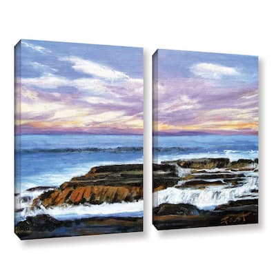 ArtWall 'Gene Foust's Rolling Water' 2-piece Gallery Wrapped Canvas Set - Multi