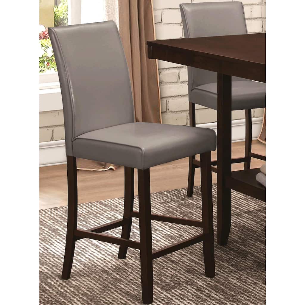 Medlin Contemporary Grey Parson Style Counter Height Stools (Set of 2)