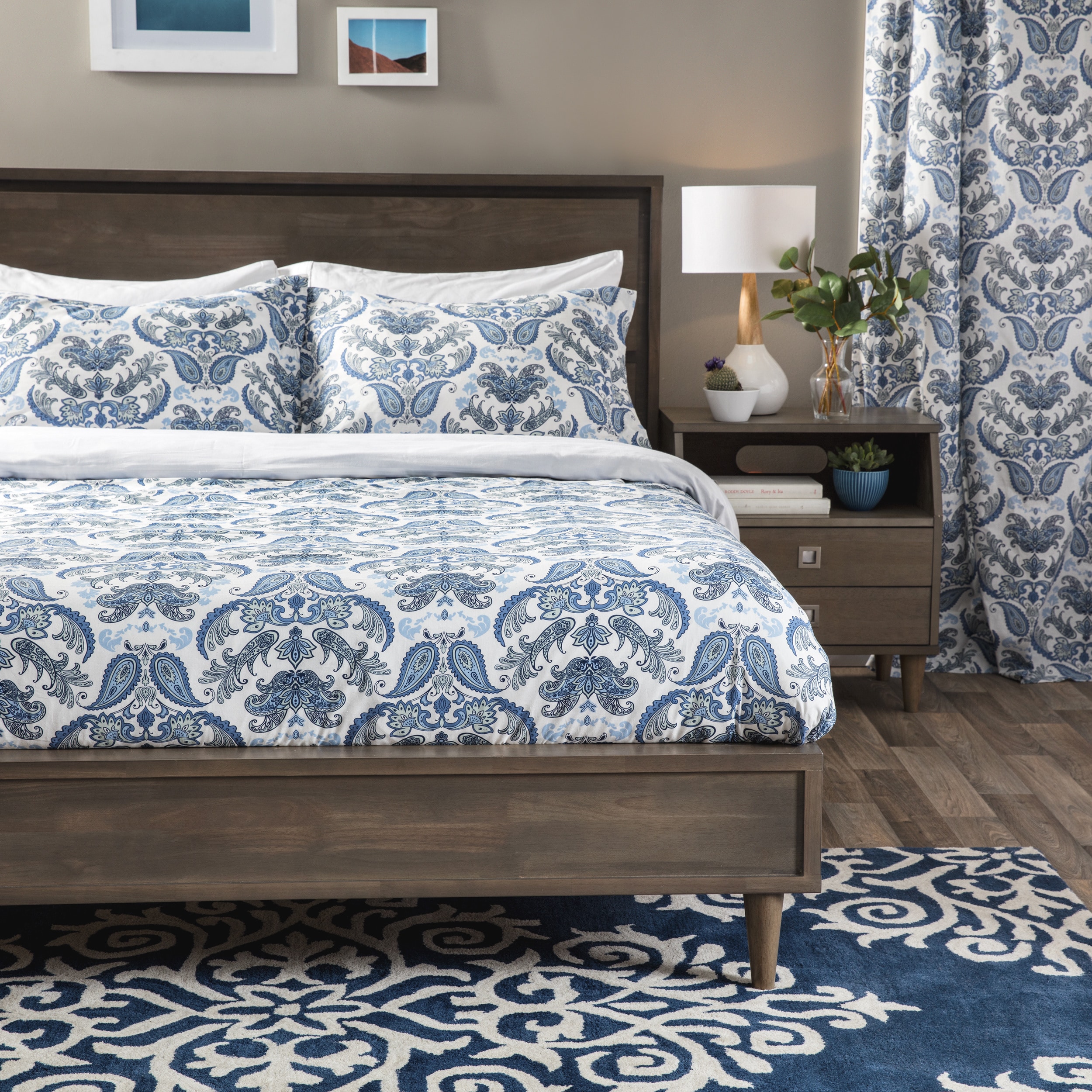 Andrew Charles Paisley Park Collection Damask Duvet Cover Set