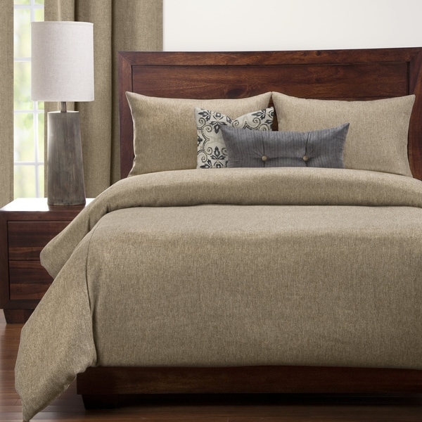 Siscovers Harbour Sand Woven 6-piece Duvet Cover Set with Duvet Insert