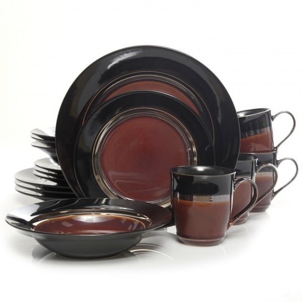 Calypso Court 16piece Burgundy Dinnerware Set Free Shipping Today