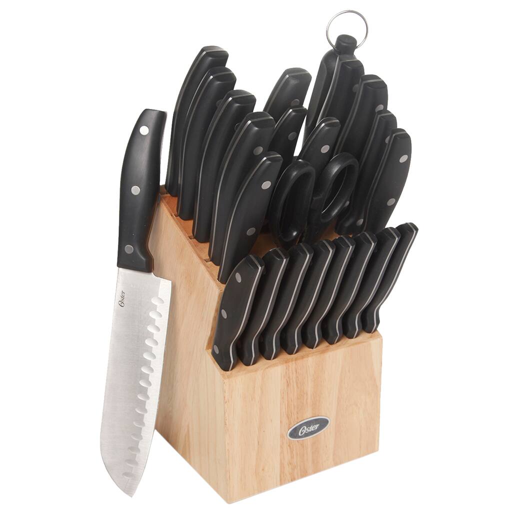 Oster Granger 24-piece Cutlery Set with Wood Block