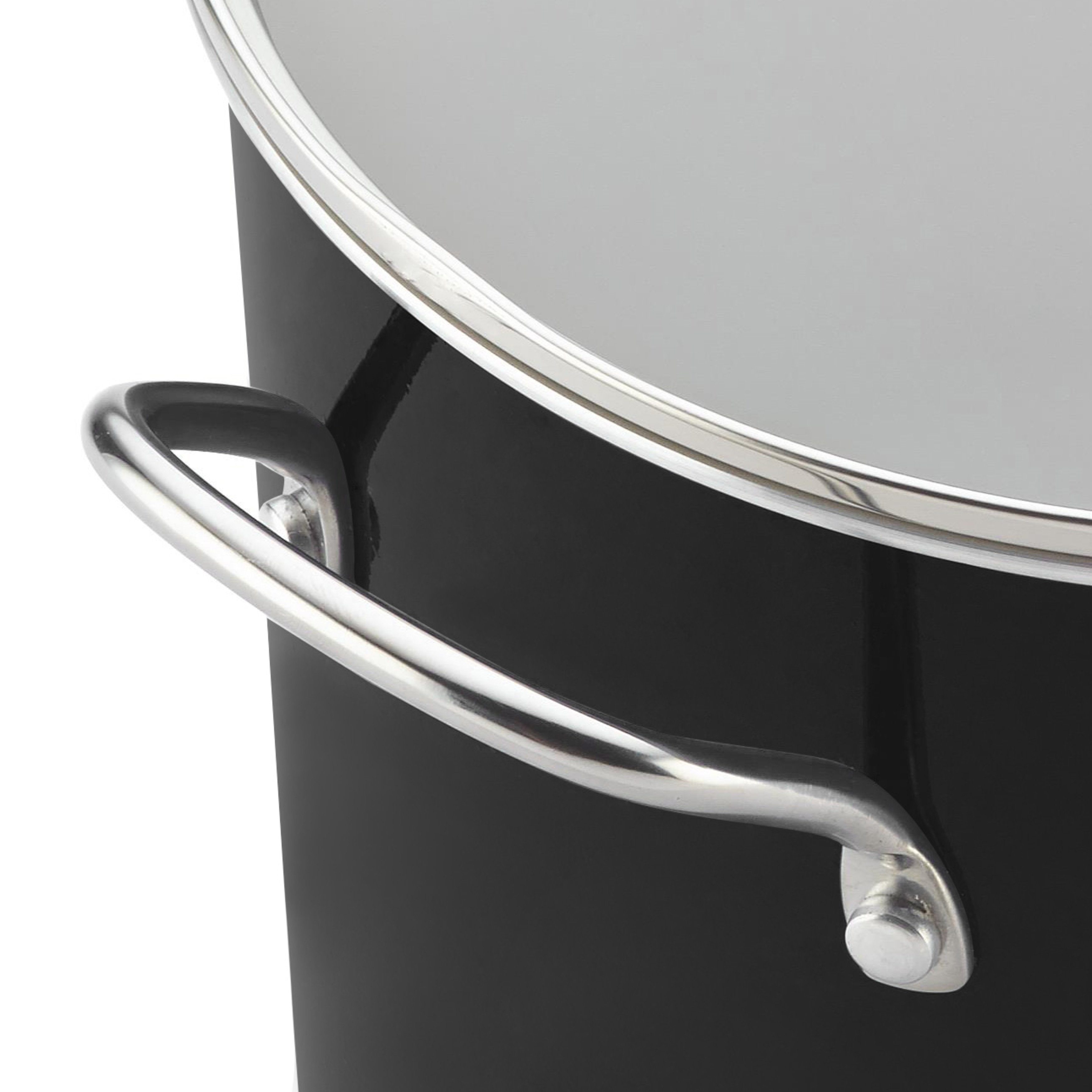 Farberware Aluminum 8-Quart Nonstick Stockpot, Black