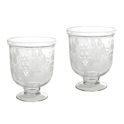 Pair of Leaf Etched Hurricanes