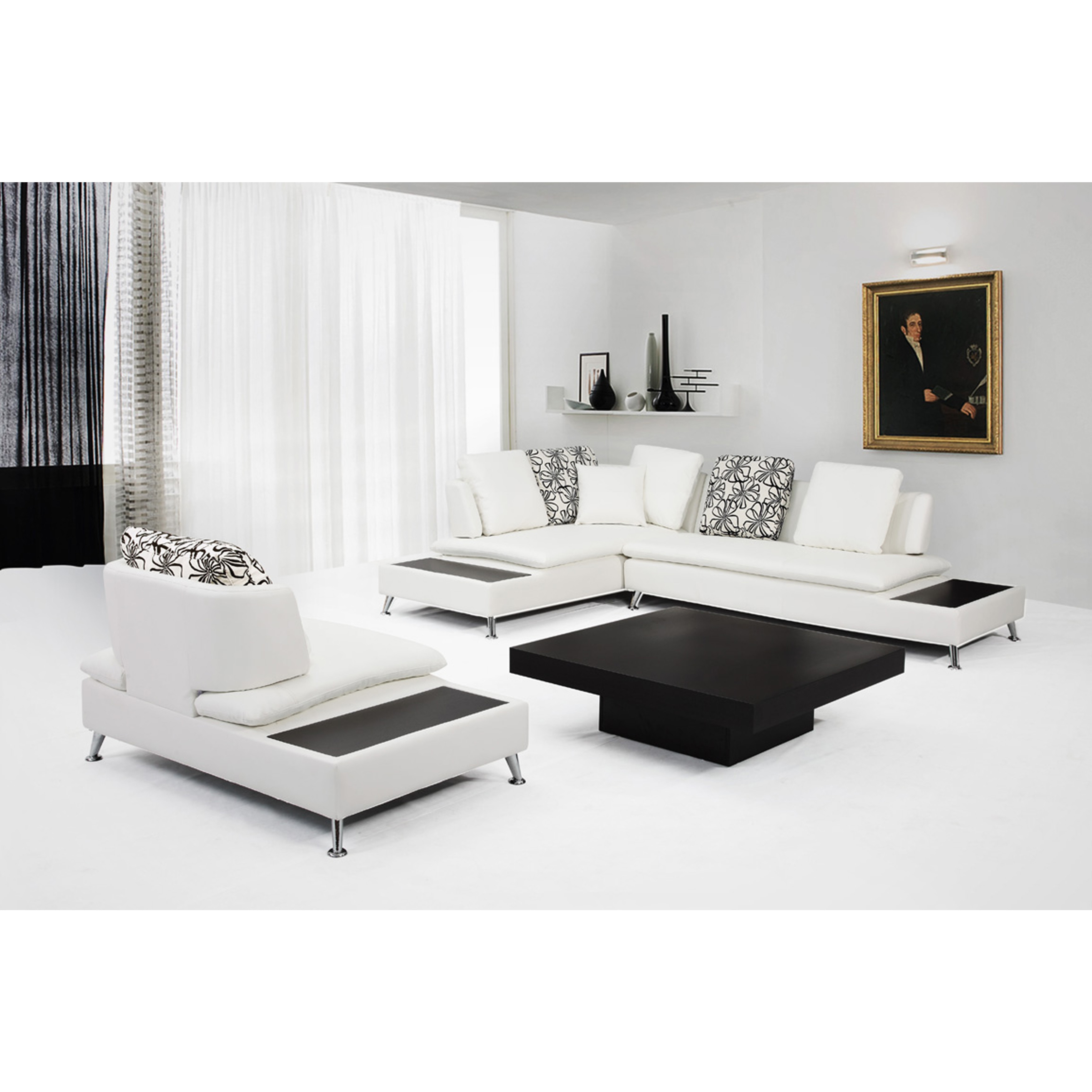 Divani Casa 2981 Modern Bonded Leather Sectional Sofa Modern Bonded Leather Sectional Sofa