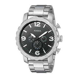 Fossil Men's JR1468 'Nate' Chronograph Stainless Steel Watch - 16849386 ...