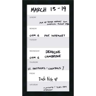 Mezzanotte Vertical Dry-Erase Week Calendar' Message Board 14 x 26-inch