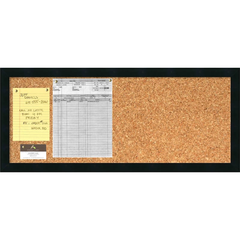 'Mezzanotte Cork Board - Panel' Message Board 32 x 14-inch - 32 x 14-inch